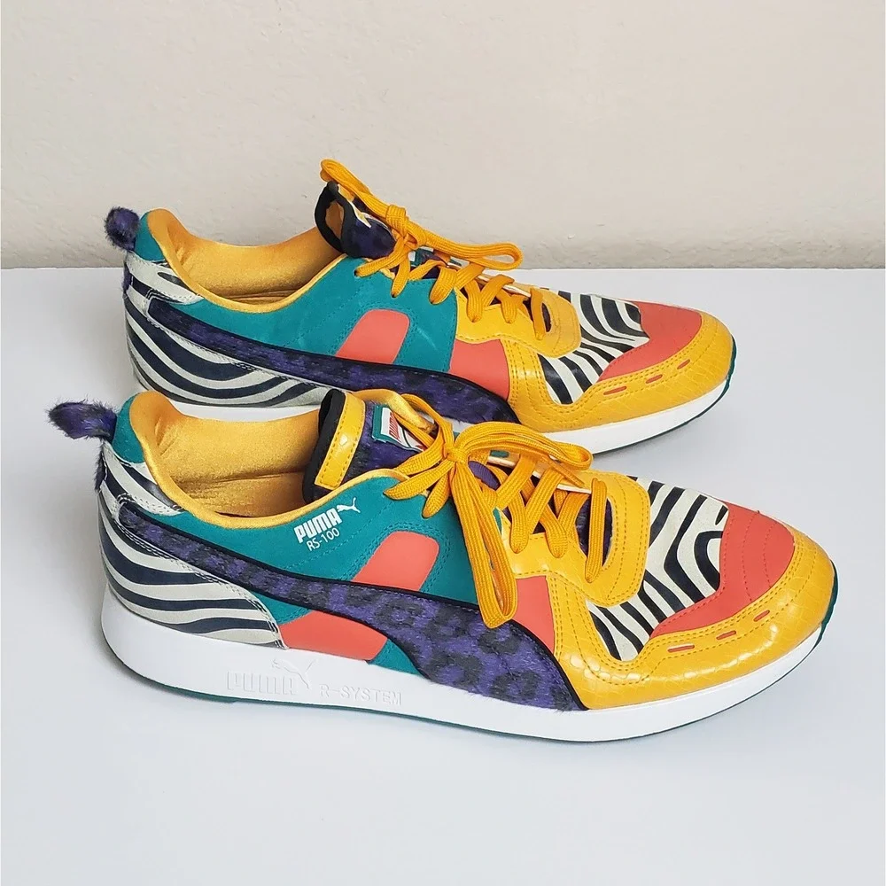 Puma Multi-Color Zebra Leopard Sneakers Mens 14 Retro Streetwear Hypebeast